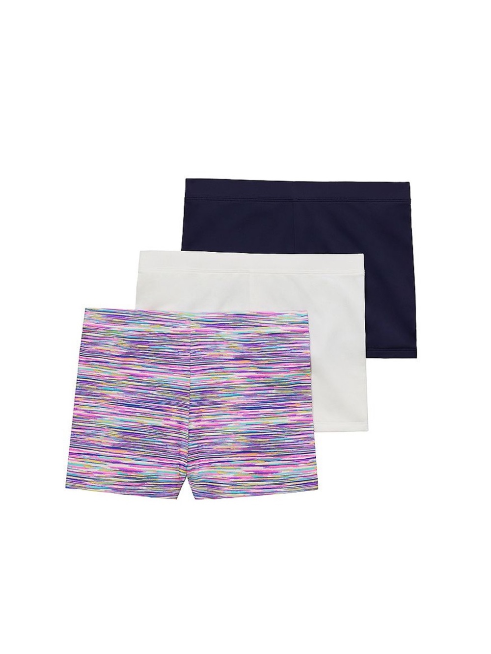 😍SO 3-Pack Bike Shorts - Purple Multi, White, Navy